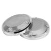 YDLMT 2 Pcs Chrome 6.5" Saddlebag Lid Speaker Mesh Grill Cover for Harley Road King Electra Glide FLHTK FLHTC FLTR FLHR 1983-2023 view 3