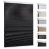 Changshade Cordless Cellular Shades, Blackout Room Darkening Black Out Honeycomb Blinds for Indoor Windows Bedroom, Pull Down Pleated Accordion Blind Easy Install, Shade Size 24" Wx64 H, Black view 1