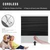 Changshade Cordless Cellular Shades, Blackout Room Darkening Black Out Honeycomb Blinds for Indoor Windows Bedroom, Pull Down Pleated Accordion Blind Easy Install, Shade Size 24" Wx64 H, Black view 2