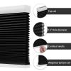 Changshade Cordless Cellular Shades, Blackout Room Darkening Black Out Honeycomb Blinds for Indoor Windows Bedroom, Pull Down Pleated Accordion Blind Easy Install, Shade Size 24" Wx64 H, Black view 3