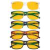 Eyekepper 5 Pack Blue Light Blocking Reading Glasses Square Computer Readers Amber Tinted +1.75 view 2