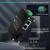 Steloproad Industrial 2 Port Gigabit Multi-Mode Fiber Media Converter Power Over Ethernet Hardened 2 10/100/1000Base-TX PoE Optical Transceiver 802.3af/at 100/1000M SC Transmission Max 550m  view 2