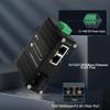 Steloproad Mini Industrial 2 Port Gigabit Multi-Mode Media Converter Hardened 2 10/100/1000Mbps RJ45 Ethernet Optical Transceiver with 100/1000Base-FX SC Auto Detection Transmission Max 550m 12~48V  view 2