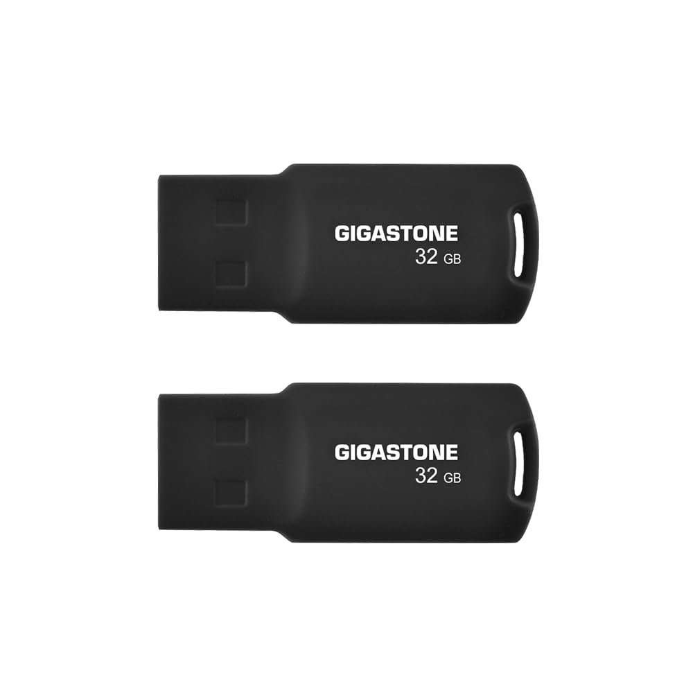 GIGASTONE V70 32GB 2-Pack USB 2.0 Flash Drive Thumb Drive Memory Stick Pen Drive Capless Design Pen Drive