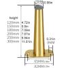 LUOFDCLDDD Furniture LegsFurniture Legs Coffee Table Legs, Stainless Steel round Tapered Modern Sofa Feet, Golden Metal Home Diy Projects, for Cabinet Couch Chair Ottoman, with Screws, Pack of 4/Blac view 2