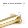 LUOFDCLDDD Furniture LegsFurniture Legs Coffee Table Legs, Stainless Steel round Tapered Modern Sofa Feet, Golden Metal Home Diy Projects, for Cabinet Couch Chair Ottoman, with Screws, Pack of 4/Blac view 4