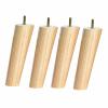 LUOFDCLDDD Furniture Legs4 Pieces Solid Woodniture Legs,Sofa Legs for Wooden Floors,Solid Tapered Table Legs,Easy to Clean and Maintain,With M8 Threaded Rod,Which Are Used for Bench Legs,Cabinets/30C view 1