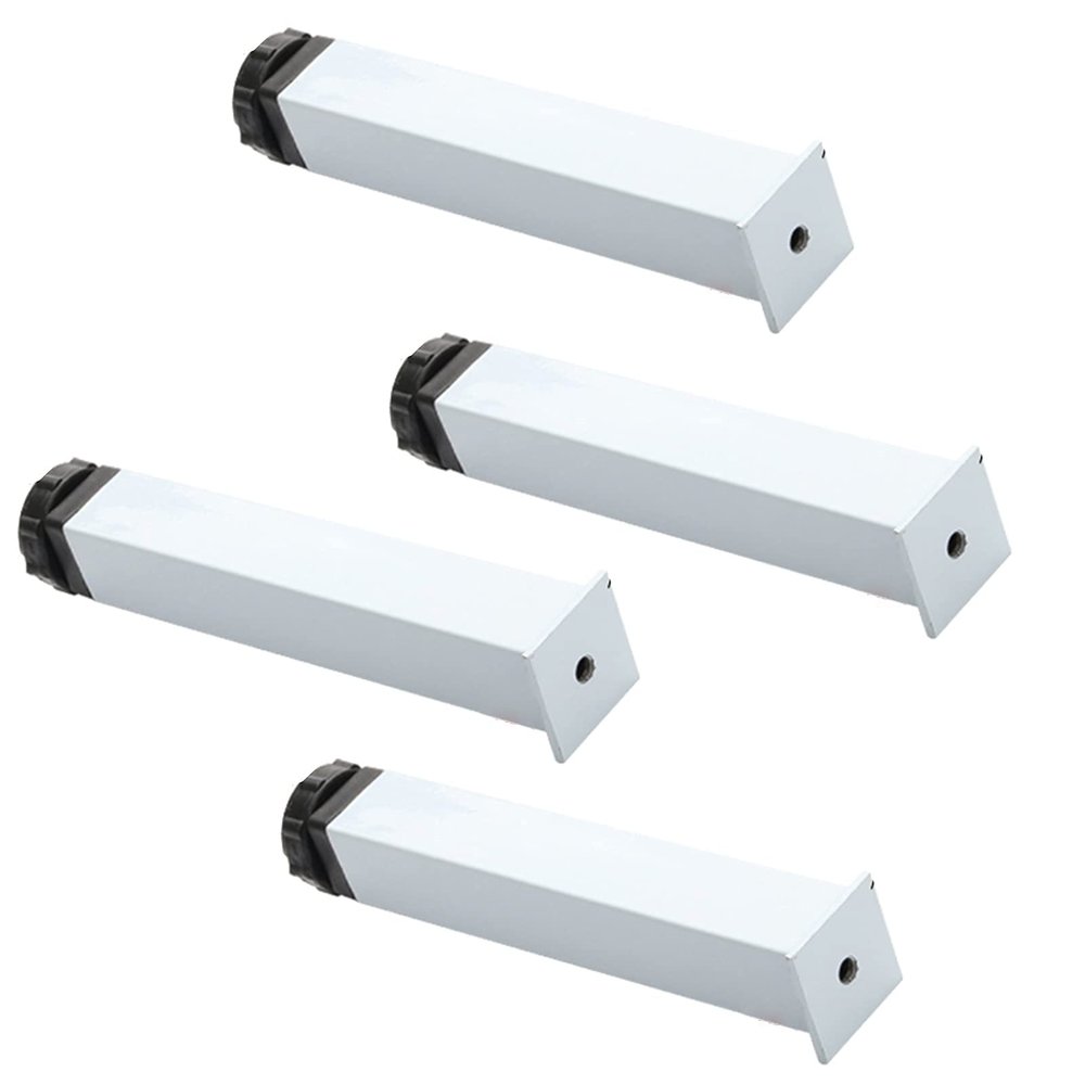 LUOFDCLDDD Furniture Legs4 Pieces of Bed Legs,Adjustableniture Legs,Bed Frame Accessories,Retractable Sofa Legs,Support Column Side Legs,with Screws,for Chair/Desk/Cabinet Legs,White/22Cm/8.66In