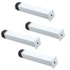 LUOFDCLDDD Furniture Legs4 Pieces of Bed Legs,Adjustableniture Legs,Bed Frame Accessories,Retractable Sofa Legs,Support Column Side Legs,with Screws,for Chair/Desk/Cabinet Legs,White/22Cm/8.66In view 1