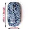 2.4G Wireless Mouse with Cute Pattern Design for All Laptops and Desktops with Nano Receiver - Blue Pink White Floral view 2