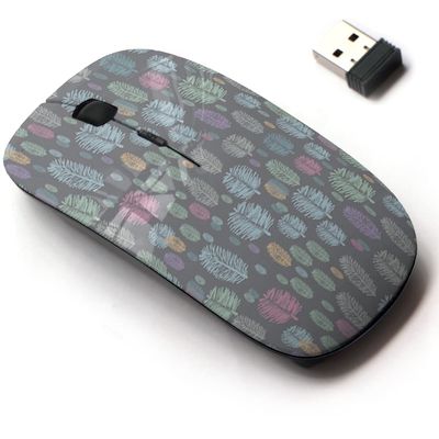 2.4G Wireless Mouse with Cute Pattern Design for All Laptops and Desktops with Nano Receiver - Foggy forestvirgin Forest
