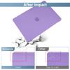 [2022 Upgrade] MacBook Air M1 13 inch Case Thin Carbon Fiber Design Fashionable Slim Protective Cover Compatiable for Apple MacBook Air A2337 A2179 A1932 2021-2018,Purple view 4