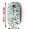 2.4G Wireless Mouse with Cute Pattern Design for All Laptops and Desktops with Nano Receiver - Blue Cells view 2