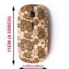 2.4G Wireless Mouse with Cute Pattern Design for All Laptops and Desktops with Nano Receiver - Design Wood Wall view 2