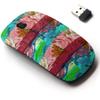 2.4G Wireless Mouse with Cute Pattern Design for All Laptops and Desktops with Nano Receiver - Flowers view 1