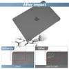 [2022 Upgrade] MacBook Air M1 13 inch Case Thin Carbon Fiber Design Fashionable Slim Protective Cover Compatiable for Apple MacBook Air A2337 A2179 A1932 2021-2018,Dark Grey view 4