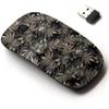 2.4G Wireless Mouse with Cute Pattern Design for All Laptops and Desktops with Nano Receiver - Floral Dark Leafy view 1