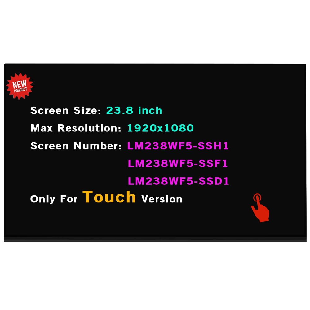 Replacement LCD IPS Touch Screen 23.8" 1080p for HP 24-QB0054IN 24-QB0059IN 24-qb0076in 24-K0034 24-K0215T 24-K0225M 24-K1305ST