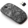 2.4G Wireless Mouse with Cute Pattern Design for All Laptops and Desktops with Nano Receiver - Creative Ethnic Style Square view 1