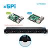 UCTRONICS for Raspberry Pi Rackmount Complete Enclosure 2.0 with PoE Functionality, Front Removable 19" 1U Rack Mount with Captive Screws, Supports Up to 5 RPis, Compatible with Raspberry Pi 4B, 3B+ view 3
