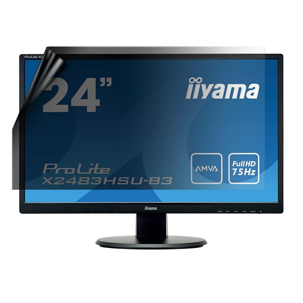 celicious Privacy Lite 2-Way Anti-Glare Anti-Spy Filter Screen Protector Film Compatible with iiYama ProLite 24 (X2483HSU-B3)