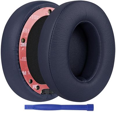 Beats Studio 3 Ear Pads, BUTIAO Replacement Protein Leather Earpads Memory Foam Ear Cushion Cups Repair Parts for Beats Studio 3 Studio 2 Wireless Wired Headphones (Navy)