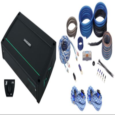 KICKER 48KXMA9005 900 Watt 5-Channel Class D Marine Boat Amplifier + Amp Kit