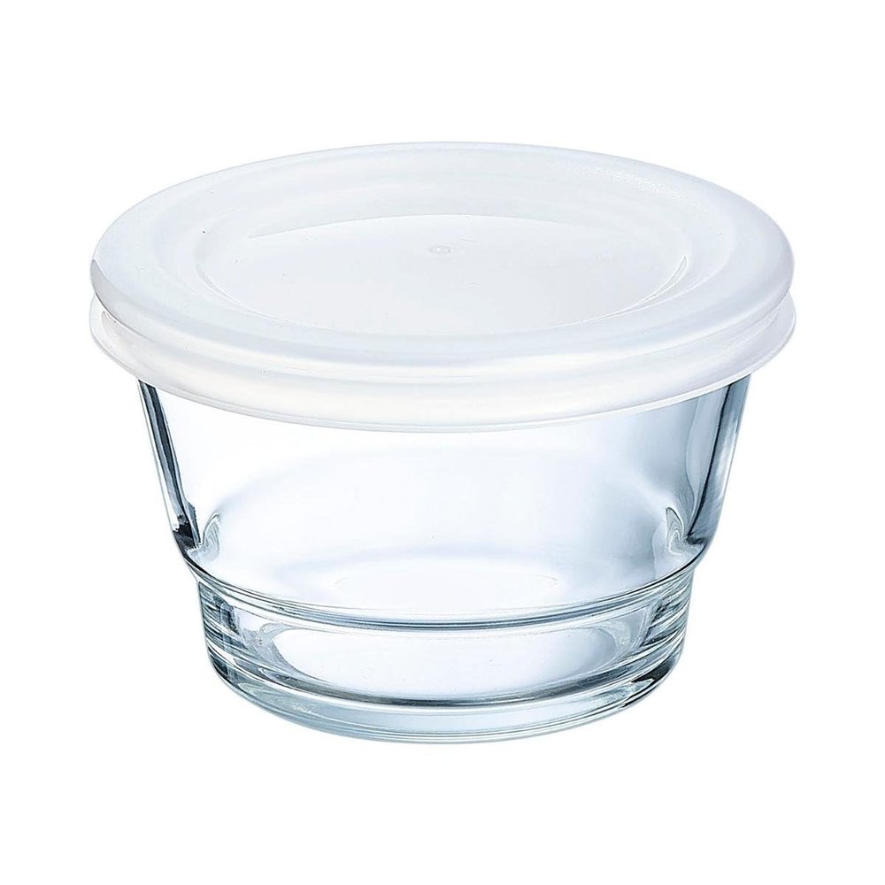 ARC Contenitore So-Urban in Vetro, Trasparente con Coperchio in Plastica, Colore Bianco, Impilabile, Cl 37, Glass