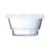 ARC Contenitore So-Urban in Vetro, Trasparente con Coperchio in Plastica, Colore Bianco, Impilabile, Cl 37, Glass view 2