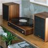 Crosley CR7019A-WA Alto 3-Speed Turntable Shelf System with Bluetooth, FM Radio, and Matching Stereo Speakers, Walnut view 2
