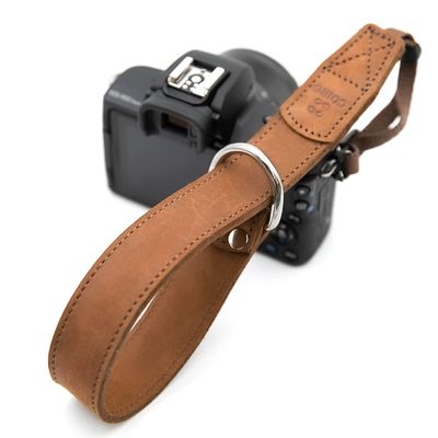 Coiro Camera Wrist Strap  Full Grain Leather Camera Hand Strap  Premium Camera Straps for Photographers  Camera Strap for Small DSLR and Mirrorless Camera  1 1/4-inch Wide Brown