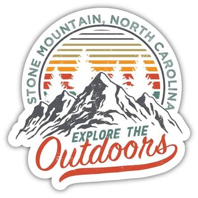 R and R Imports Stone Mountain North Carolina Souvenir 4-Inch Vinyl Decal Sticker Xplore Design