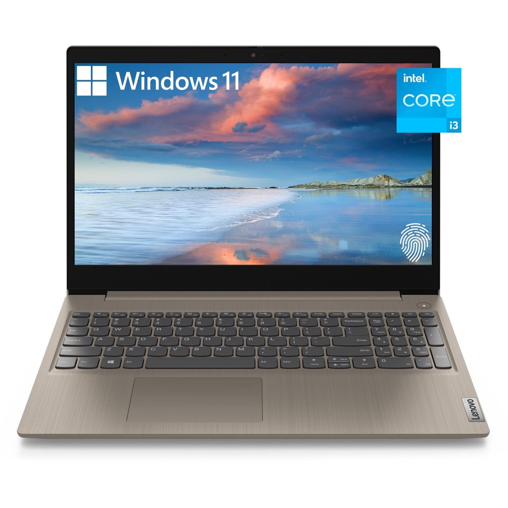 Lenovo Ideapad 3i Laptop, 15.6" FHD Display, 11th Gen Intel Core i3-1115G4, 20GB RAM, 512GB PCIe SSD, Webcam, HDMI, Wi-Fi, Fingerprint Reader, Bluetooth, Windows 11 Home, Almond