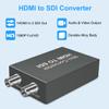 HDSUNWSTD HDMI to SDI Converter, Converter One HDMI in Two SDI Output (with Power Supply Adapter, Audio Embedder Support HDMI 1.3, SD/HD/3G-SDI 1080P for Camera CCTV view 2