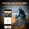 FreedConn Motorcycle Helmet Headset with Camera R1plus Helmet Intercom 1080P WiFi Motorcycle Communication Systems with CVC Noise Cancellation/Music Sharing /IP65 Waterproof(Comes with 64G TF Card) view 4