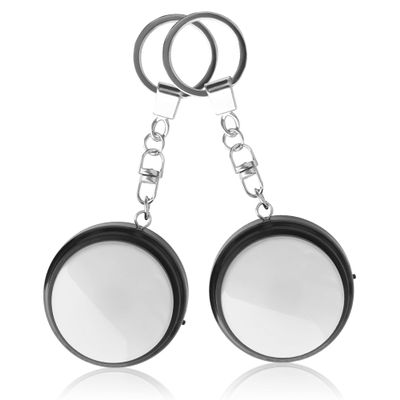 Recordable Talking Button with Keychain, 20s Voice Recording Time Sound Button Answer Buzzers Funny Buttons Record Your Own Words Pack of 2 - White and Black (Battery Included)