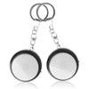 Recordable Talking Button with Keychain, 20s Voice Recording Time Sound Button Answer Buzzers Funny Buttons Record Your Own Words Pack of 2 - White and Black (Battery Included) view 1