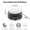 Recordable Talking Button with Keychain, 20s Voice Recording Time Sound Button Answer Buzzers Funny Buttons Record Your Own Words Pack of 2 - White and Black (Battery Included) view 2