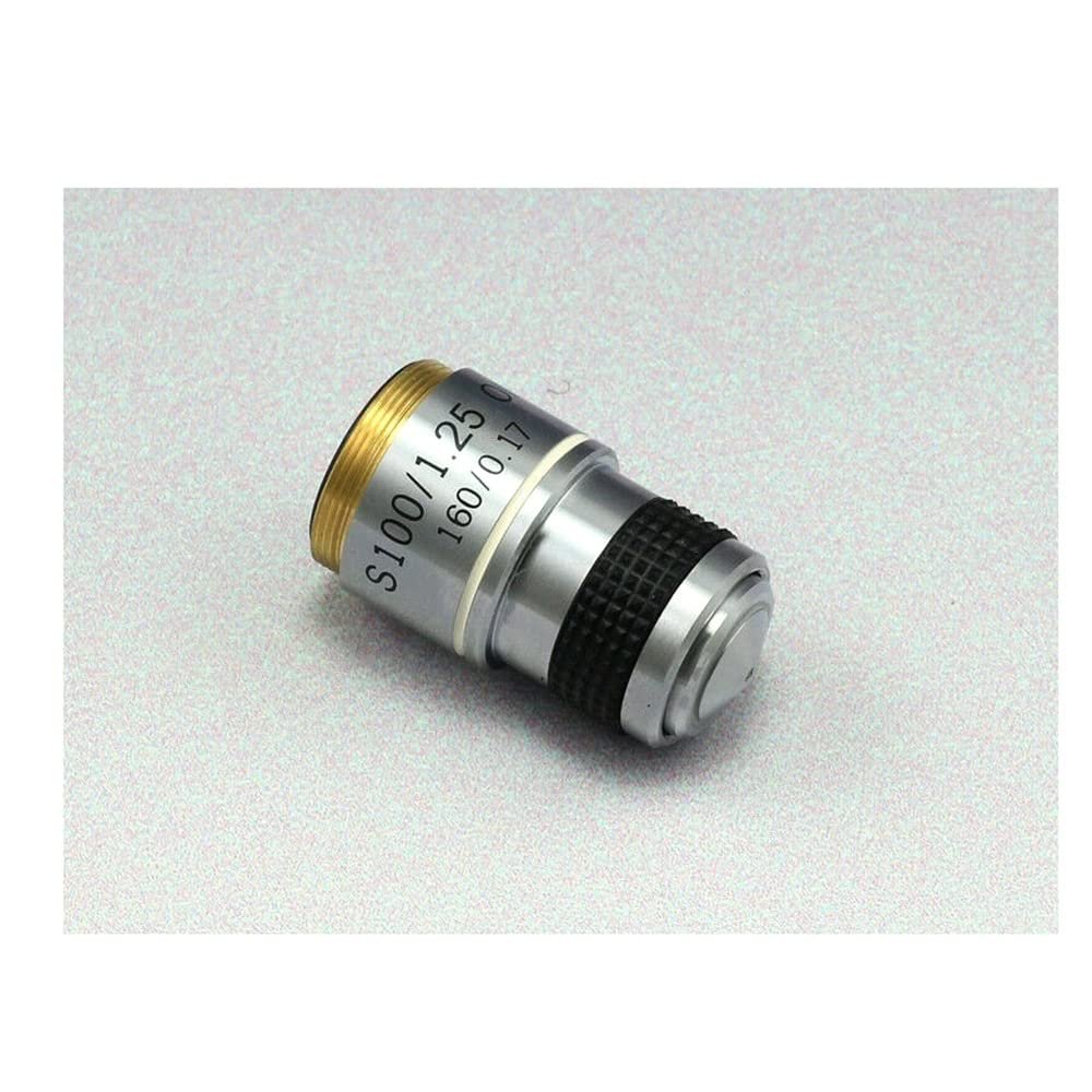 TYZK Microscope Kit 1PC 185 Achromatic Biological Microscope Objective Lens 4X 10X 20X 40X 60X 100X Microscope Lens Adapters (Color : 100X)