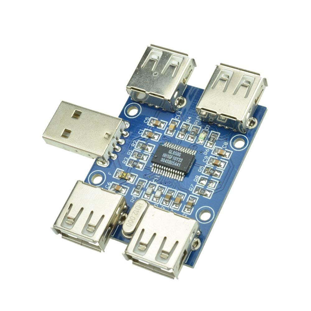 FAUUCHE JF-Xuan DC 5V USB HUB USB2.0 Hub Concentrator 4 Female USB Expansion Board Module DIY Electronic Circuit Boards