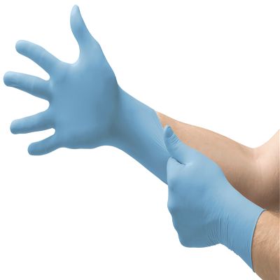 Ansell MICROFLEX 10-733 Daily Defense Disposable Nitrile Gloves for Cleaning, Food Prep, First Aid - Small, Blue (Case of 1000)