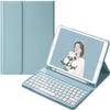 for Kindle Fire HD 10 Keyboard case 2021,Detachable Round Keys Keyboard Case for Amazon Fire HD 10 /HD 10 Plus Tablet (11th Generation),Folio Fire hd 10 case with Keyboard for Women Kids (Blue) view 1