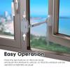 EUDEMON 1 Pack Childproof Window Restrictor for Aluminum, Wooden, Metal Window Frames, Baby Safety Window Lock, Window Safety Locks for Toddlers & Pets, Easy to Install (Grey) view 2