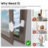 EUDEMON 1 Pack Childproof Window Restrictor for Aluminum, Wooden, Metal Window Frames, Baby Safety Window Lock, Window Safety Locks for Toddlers & Pets, Easy to Install (White) view 4
