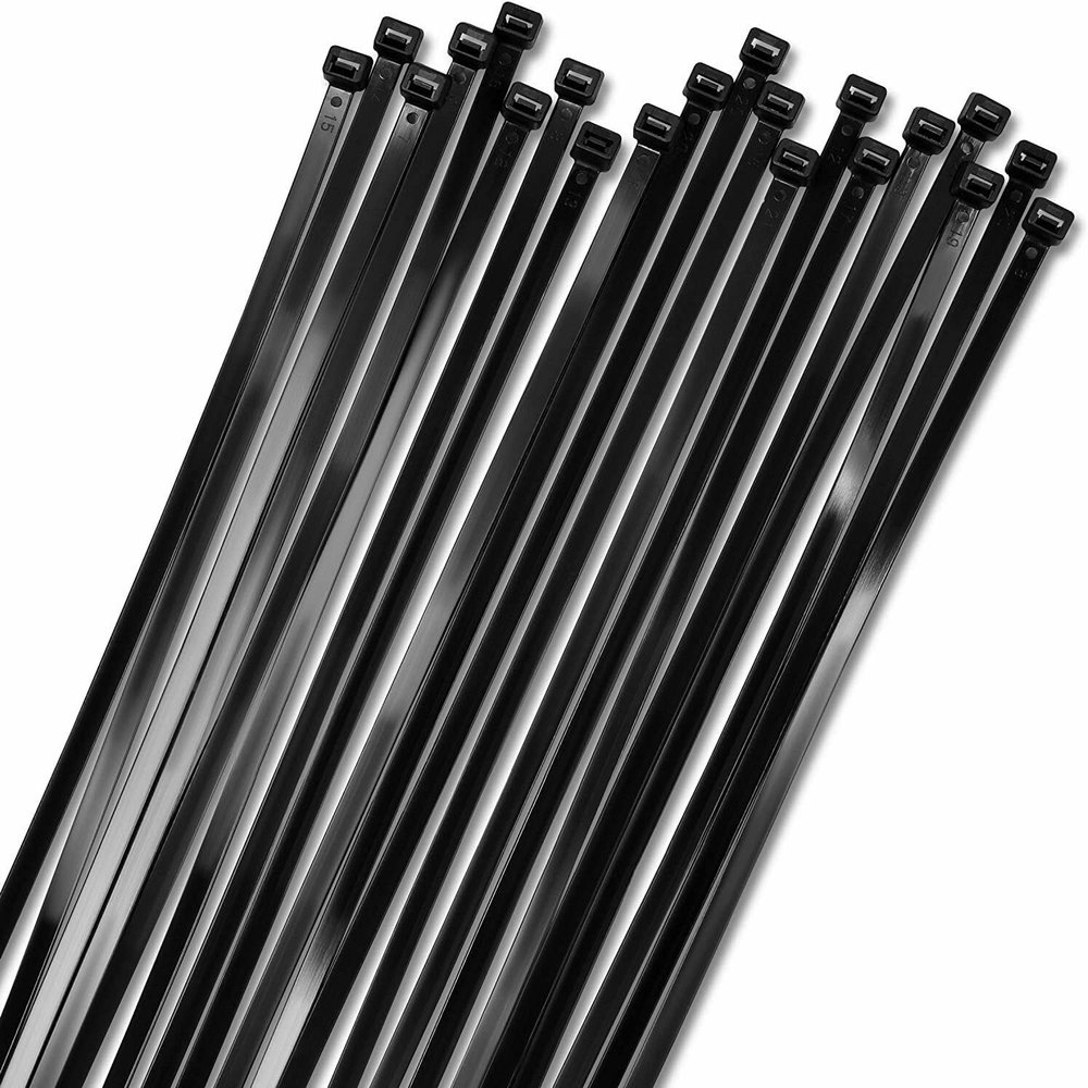 1000 PCS Pack 12" inch Black Network Cable Cord Wire Tie Strap 40 Lbs Zip Nylon
