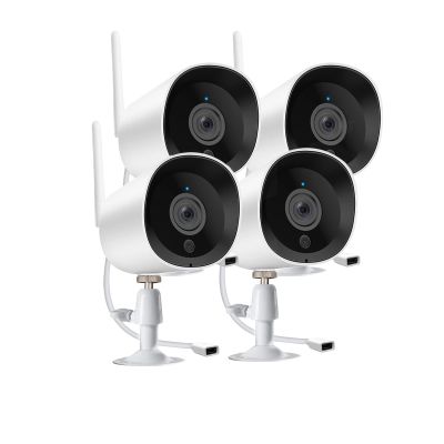 2K WiFi Security Cloud Camera for Outdoor/Indoor, 3MP Wireless IP Camera with Night Vision, Motion Detection, IP66 Waterproof,Cloud Storage, Compatible with Alexa/Google Assistant (4 Pack)
