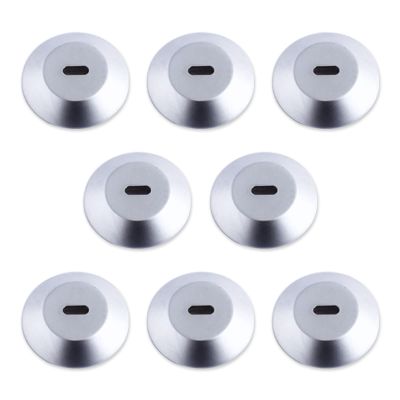 Adhesive Security Plate with Slot for Cables to Lock Down Laptops, Tablets, Monitors and Other Devices (8Pcs Silver)