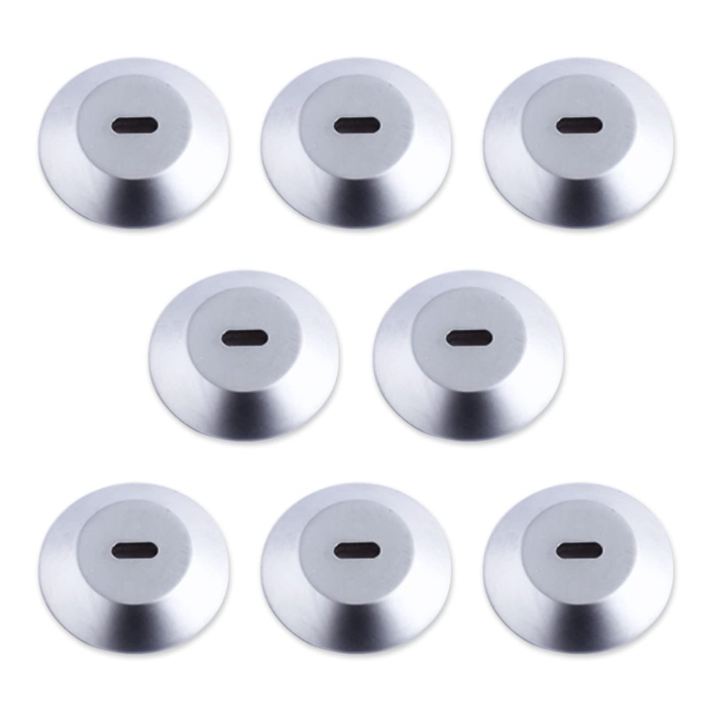 Adhesive Security Plate with Slot for Cables to Lock Down Laptops, Tablets, Monitors and Other Devices (8Pcs Silver)