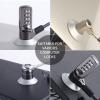 Adhesive Security Plate with Slot for Cables to Lock Down Laptops, Tablets, Monitors and Other Devices (8Pcs Silver) view 2