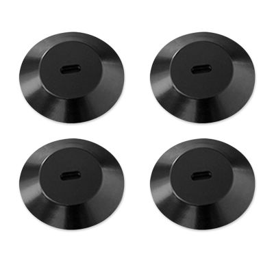 Adhesive Security Plate with Slot for Cables to Lock Down Laptops, Tablets, Monitors and Other Devices (4Pcs Black)